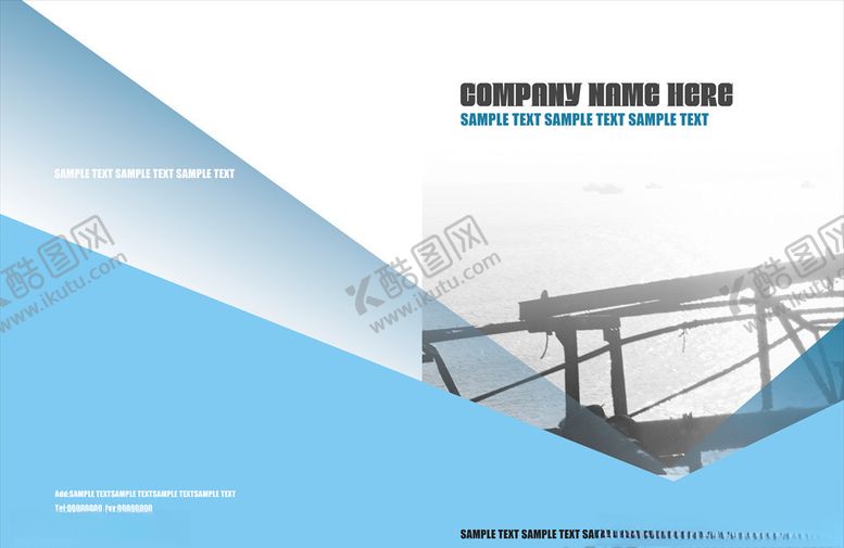 编号：65444809092335139508【酷图网】源文件下载-画册封面企业画册蓝色封面