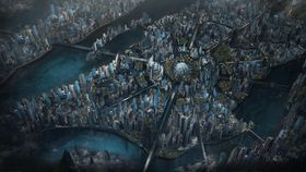 未来世界科幻场景图案