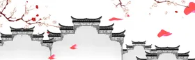 中国风背景古古典水墨画展板