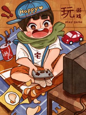 创意卡通插画图案