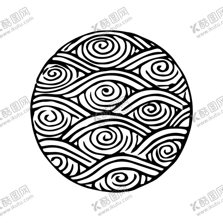 编号：26207909210915256527【酷图网】源文件下载-圆形祥云