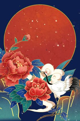 中国风国潮背景插画