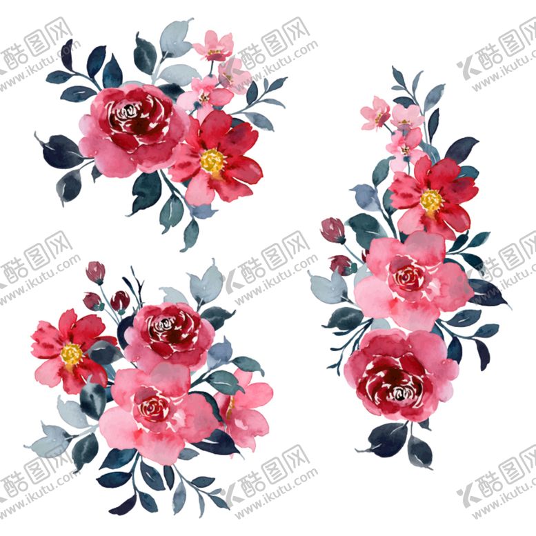 编号：21546909151359096489【酷图网】源文件下载-水彩花卉百合花素材