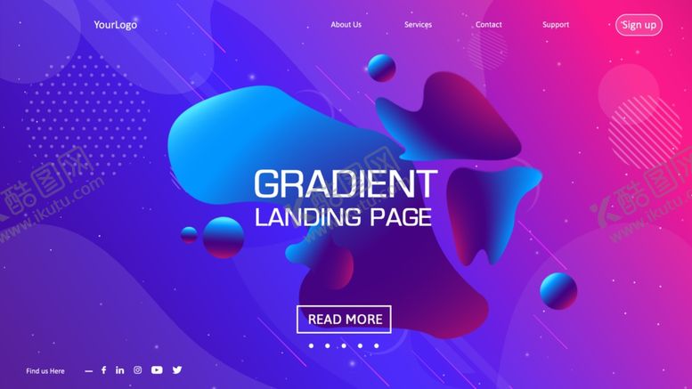 编号：44315610030057331622【酷图网】源文件下载-炫彩渐变科技感背景