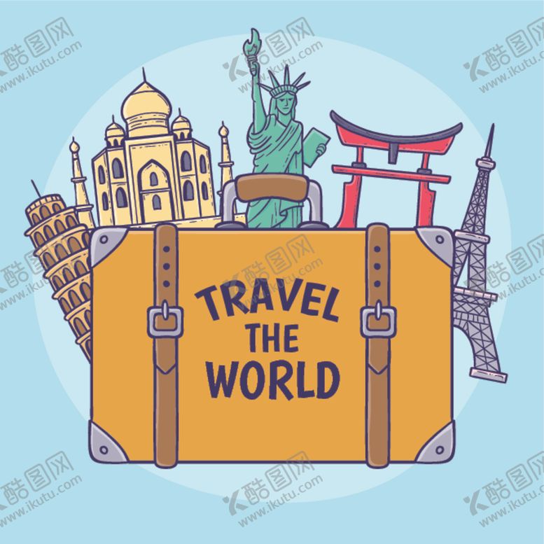 编号：19530911260232557155【酷图网】源文件下载-旅行插画