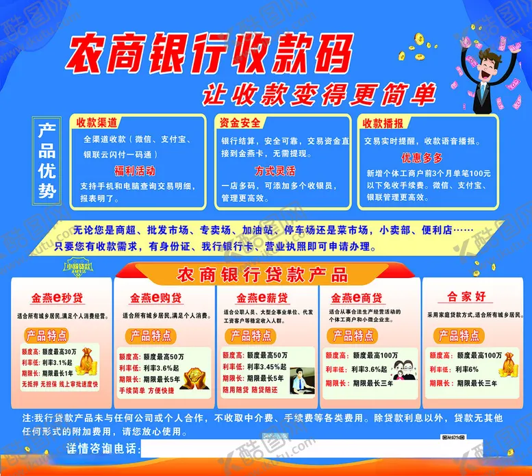 编号：16700706291910239782【酷图网】源文件下载-银行贷款海报