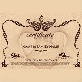 复古风格证书模板