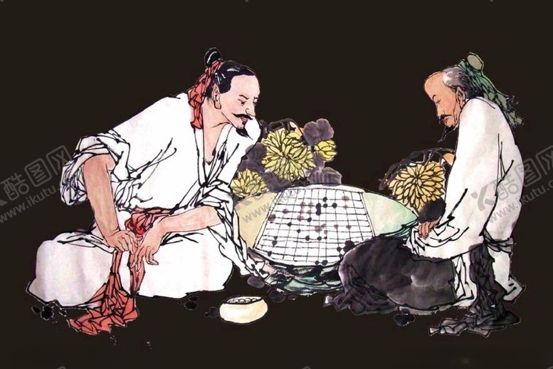 编号：55743905121640379884【酷图网】源文件下载-古风古人下围棋