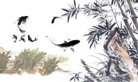 中国风古韵古典水墨画民俗古