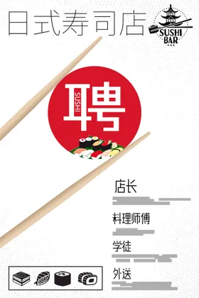招聘传单酒吧展板