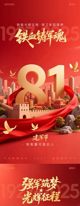 建军节海报合集