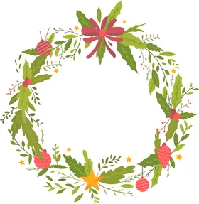 圣诞花环免抠图