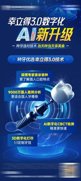 口腔数字化种植技术优势海报