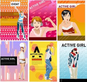 活力女孩时尚插画集