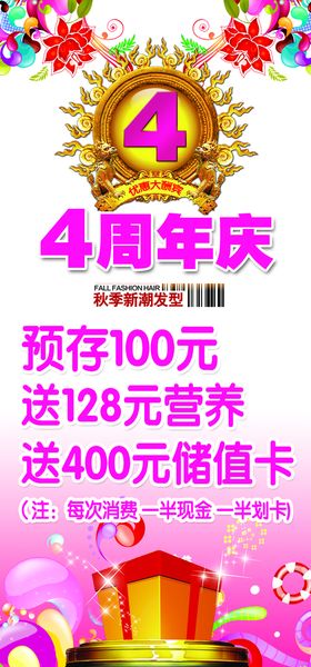 大型商场周年庆促销充值海报