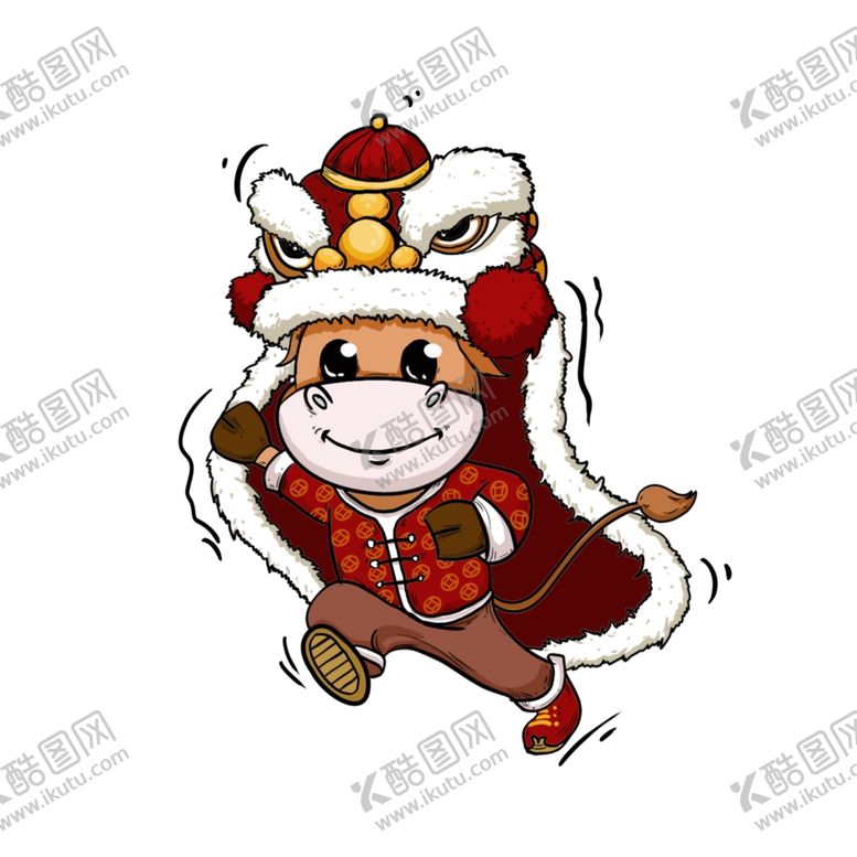 编号：59609407050930479681【酷图网】源文件下载-春节动漫牛形象