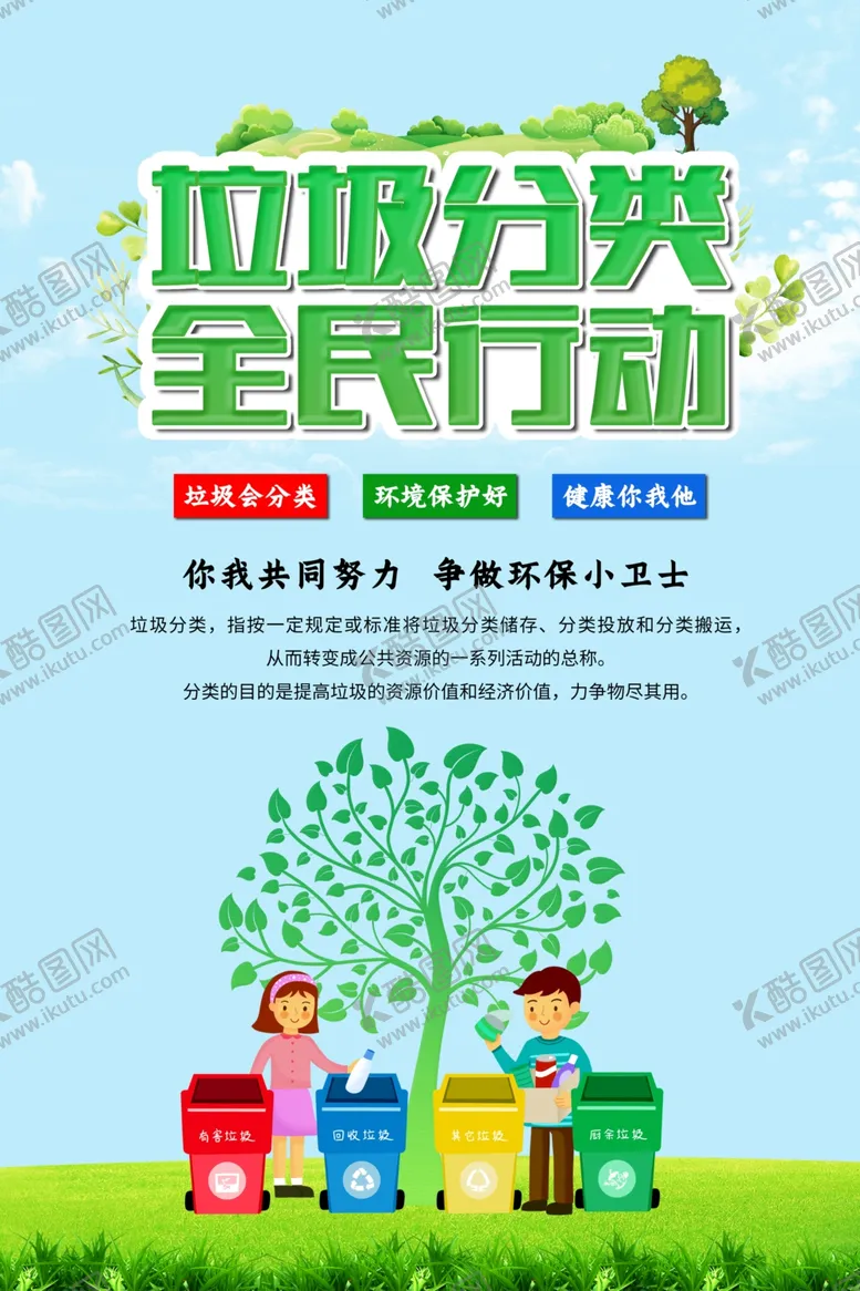 编号：37084603190550433883【酷图网】源文件下载-垃圾分类海报