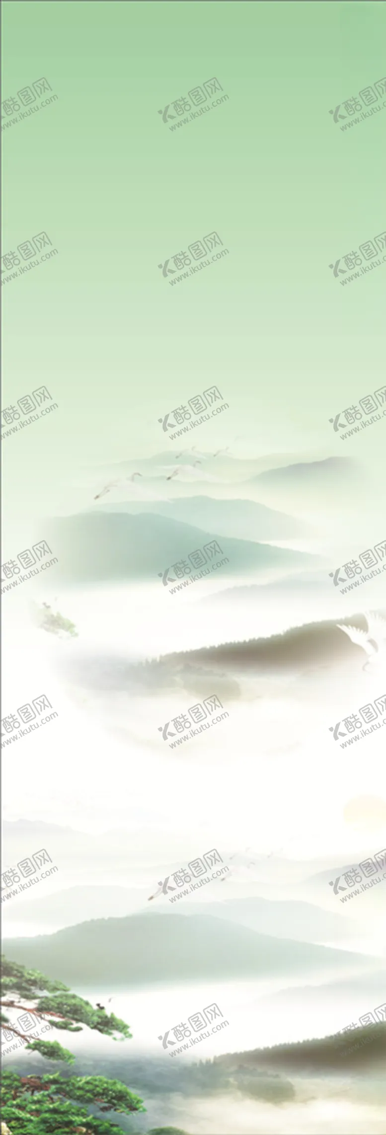 编号：26983105040700328381【酷图网】源文件下载-云雾画展架