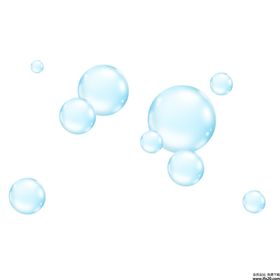 彩色透明肥皂泡气泡水泡泡泡元素