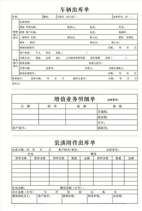 车辆年终检查单