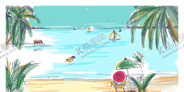 编号：44451507040520245509【酷图网】源文件下载-海滩背景