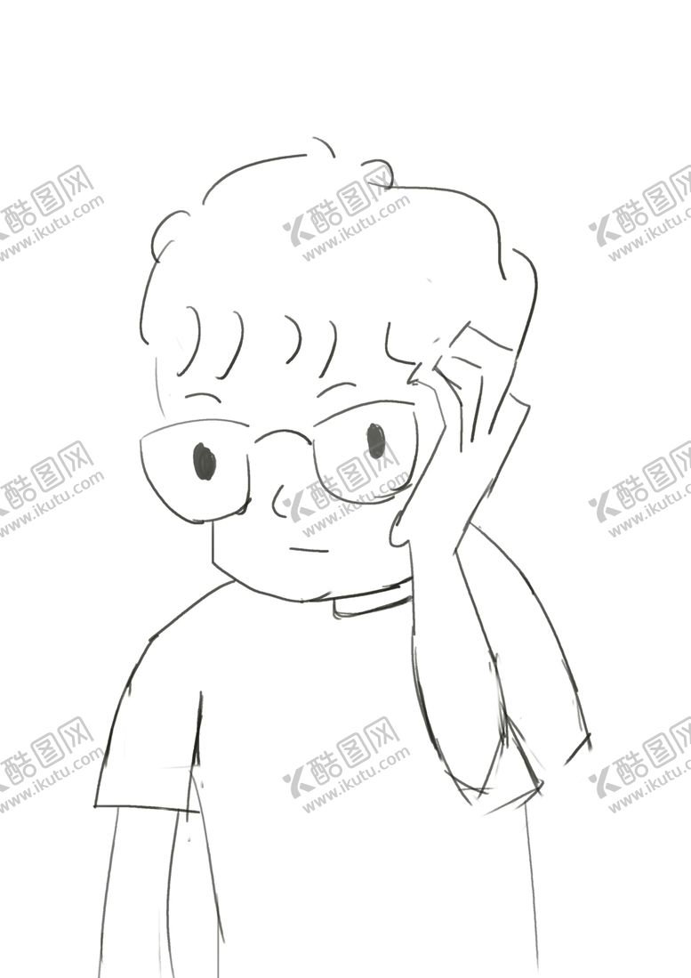 编号：65490504240530204347【酷图网】源文件下载-思考小男孩