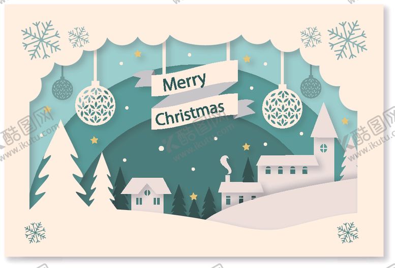 编号：72553709130607003122【酷图网】源文件下载-剪纸圣诞