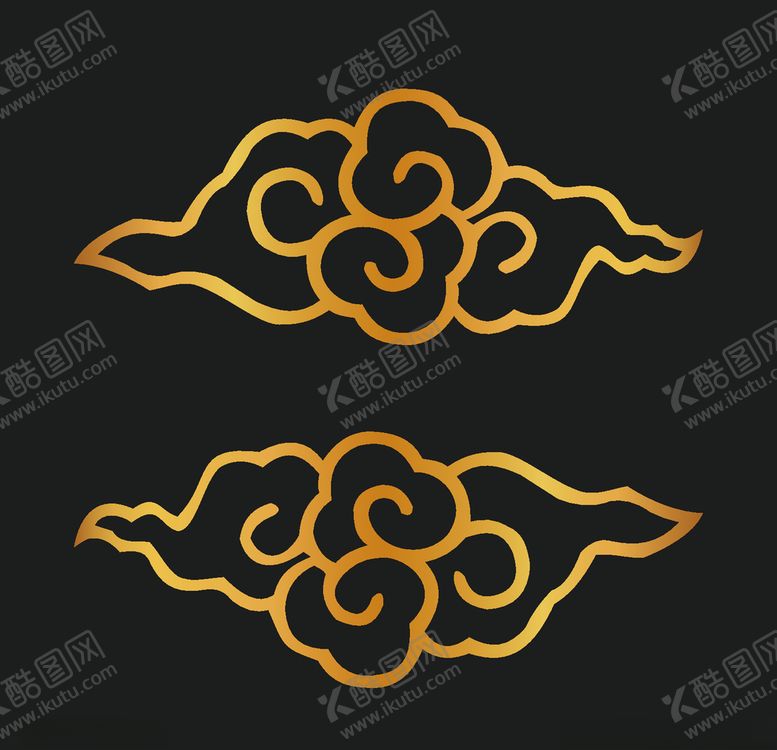 编号：25960110021827011198【酷图网】源文件下载-矢量云纹古典祥云