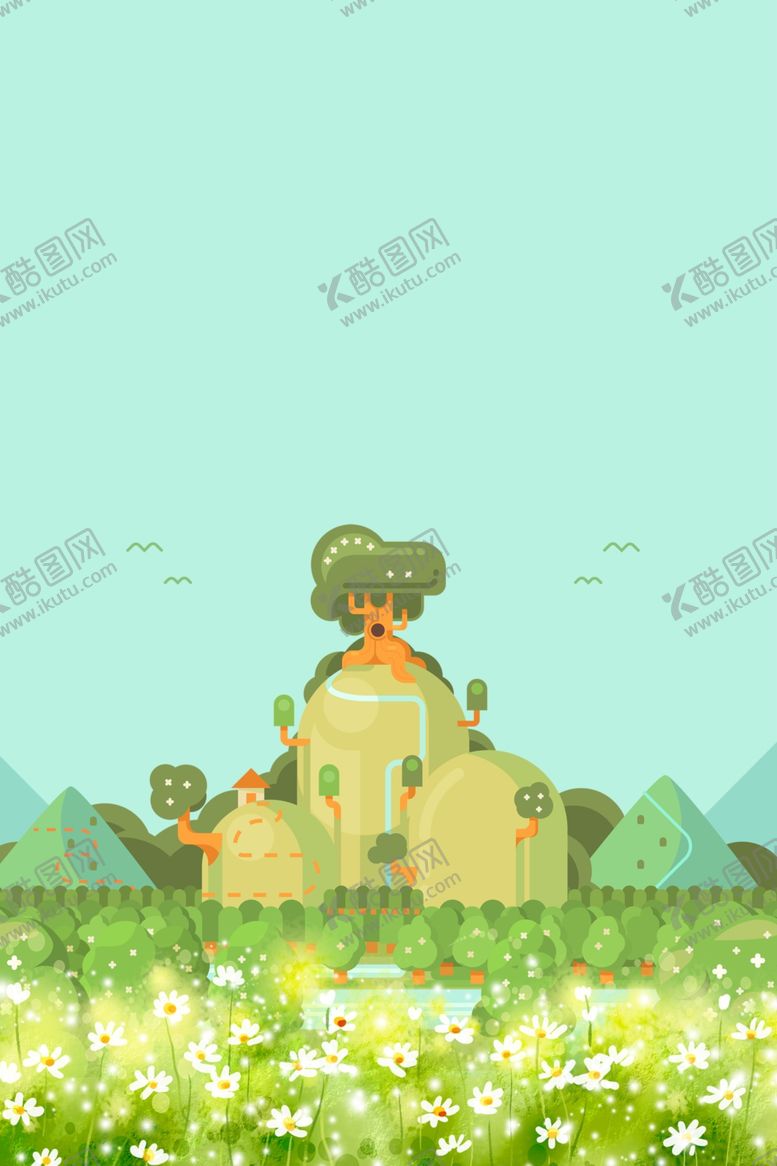 编号：74385305190143032056【酷图网】源文件下载-绿色草地春天背景