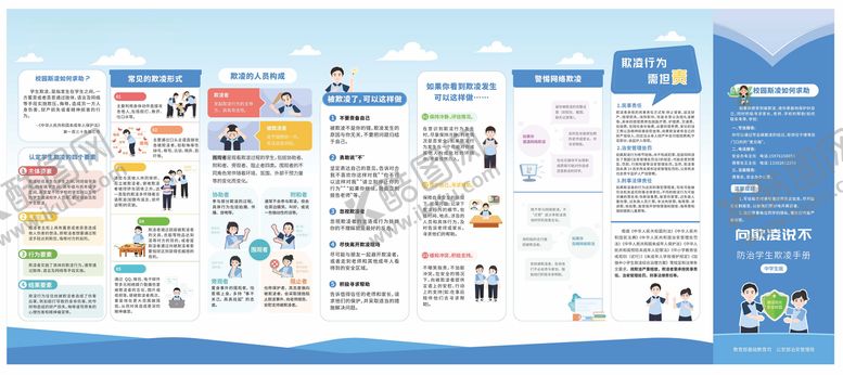 编号：66214011112318588005【酷图网】源文件下载-防冶学生欺凌海报展板