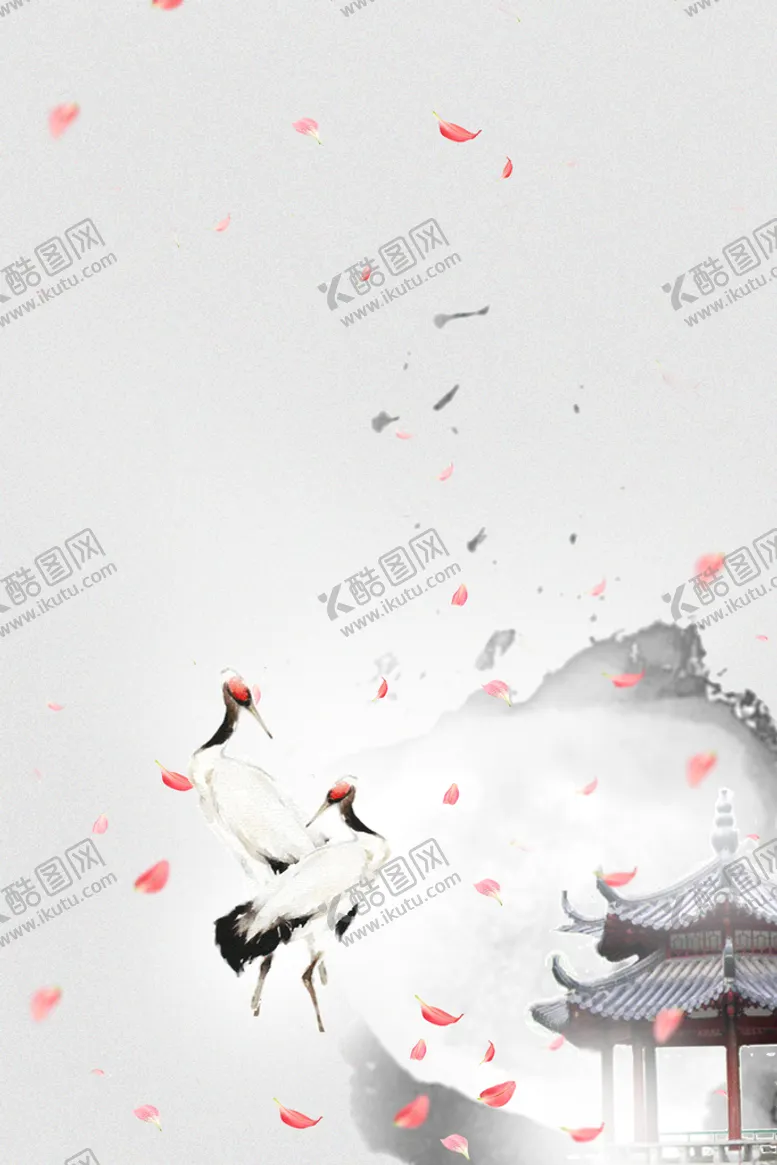 编号：26504111202225186741【酷图网】源文件下载-复古工笔画中国风PSD模板