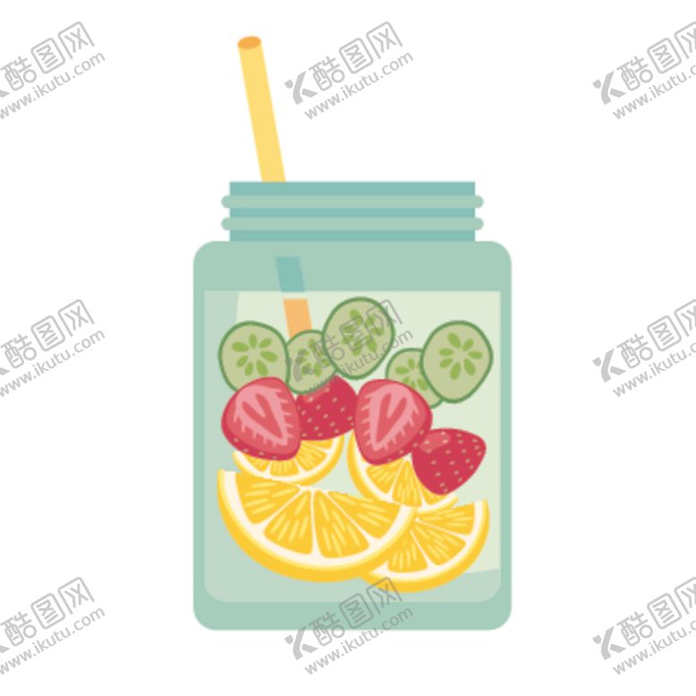 编号：25687309200655019994【酷图网】源文件下载-夏日冷饮矢量插画