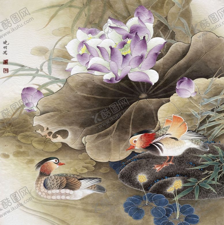 编号：87121710270011587337【酷图网】源文件下载-中式古典花鸟工笔画