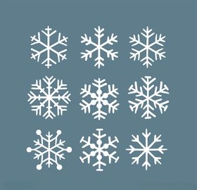矢量雪花图标雪花素材小雪花背景