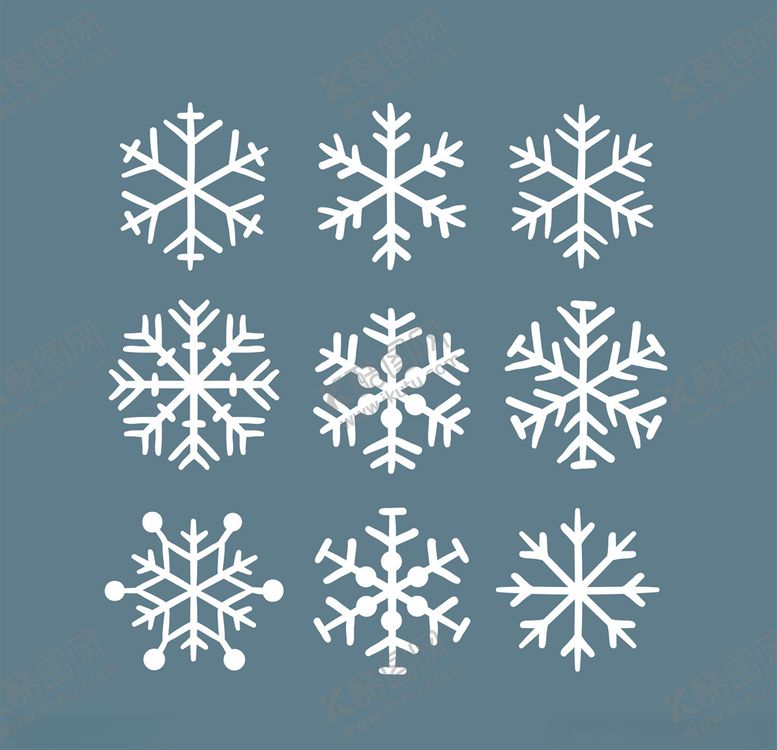 编号：46581610300451354173【酷图网】源文件下载-矢量雪花图标雪花素材小雪花背景