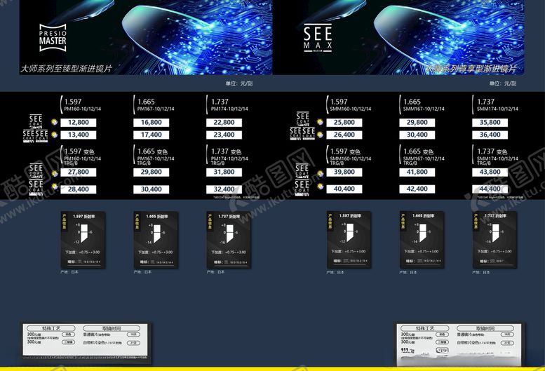 编号：15305109282310541206【酷图网】源文件下载-镜片公司宣传册价格册