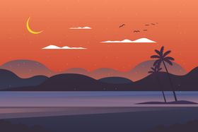 自然风光插画