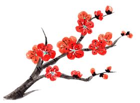 梅花树枝元素