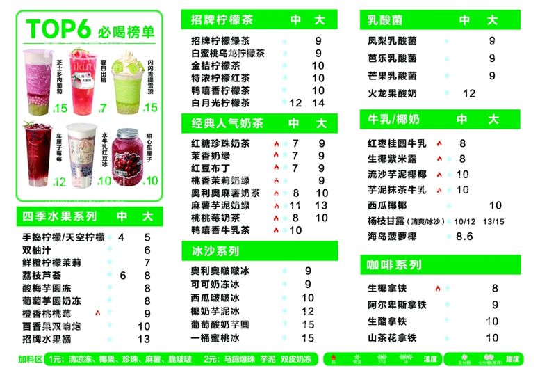 编号：74310501280813023433【酷图网】源文件下载-茶饮菜单