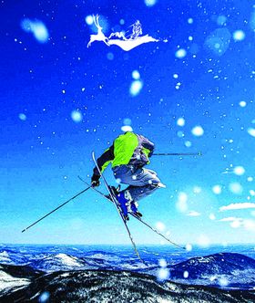 滑雪场海报图片展架展板