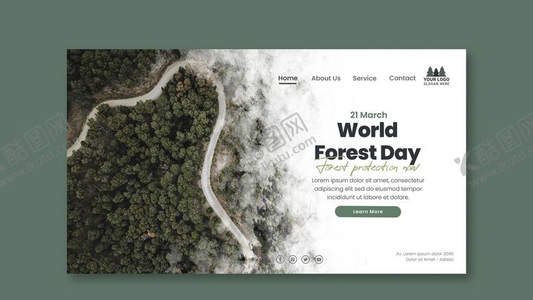 编号：20333511221151552536【酷图网】源文件下载-时尚简约网站登录首页设计模板