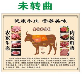 牛肉宣传牛肉分割示意图