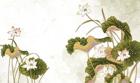 水墨风荷花图片