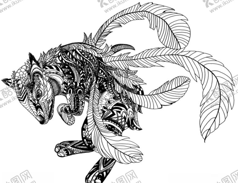 编号：82340307031901274452【酷图网】源文件下载-山海经飞鼠矢量素材