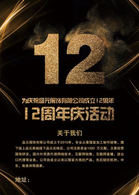 12周年庆海报