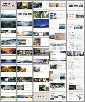 地产新中式金色房企品牌画册设计