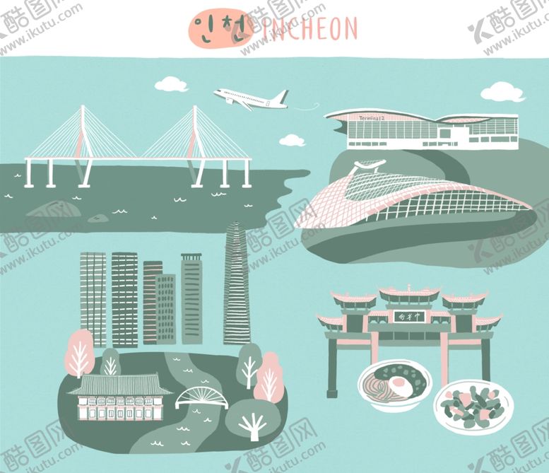 编号：40326410080159476977【酷图网】源文件下载-旅游地标建筑物插画