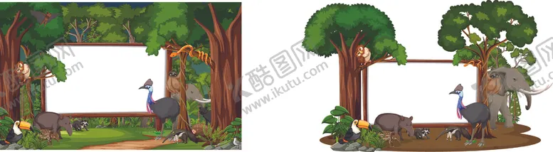编号：79114603160256297990【酷图网】源文件下载-卡通野生动物