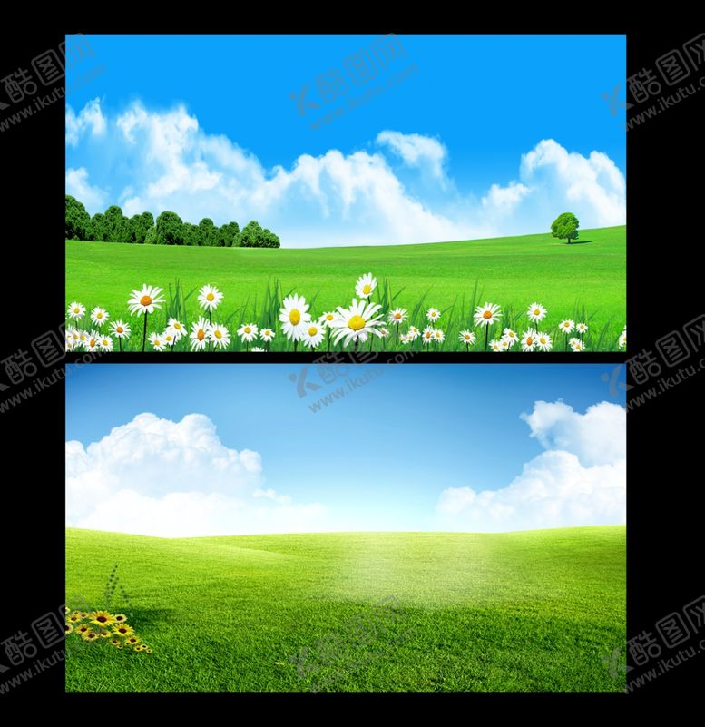 编号：65502709211632479412【酷图网】源文件下载-蓝天草地背景