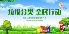 垃圾分类海报展板宣传创建卫生城市清理创城
